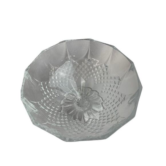 Vintage Crystal Compote Pedestal Serving Bowl and 4 Compote Dishes - Picture 4 of 10